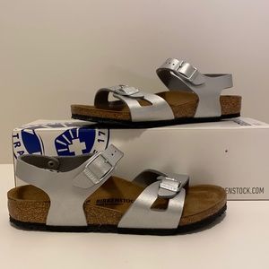 Birkenstock Kids Silver Sandals